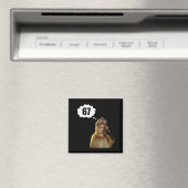 Lustiger denkender Affe Meme Sechs Sieben 6 7 Meme Magnet (In Situ (Geschirrspüler))