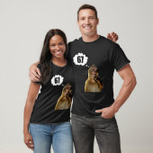 Lustiger denkender Affe Meme Sechs Sieben 6 7 Meme T-Shirt (Unisex)