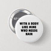 Lustiger der Vatertags-kahler Mann Button (Vorne & Hinten)