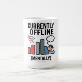 Lustiger "Derzeit geistig offline" Burnout-Humor T Kaffeetasse
