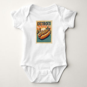 Lustiger Detroit Coney Dog für Foodies Baby Strampler