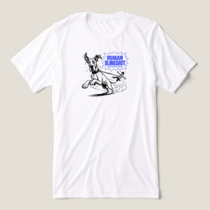 Lustiger Deutsche-Dogge-Mensch-Schleuder Schwergew Tri-Blend Shirt