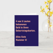 Lustiger deutscher humorvoller Witz Karte (Gelbe Blume)