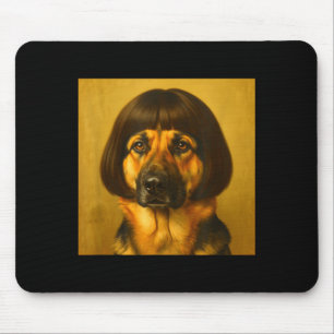 Lustiger Deutscher Schäferhund Bob Frisur Hund Mem Mousepad