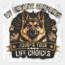 Lustiger Deutscher Schäferhund GSD Aufkleber