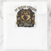 Lustiger Deutscher Schäferhund GSD Aufkleber (Tasche)