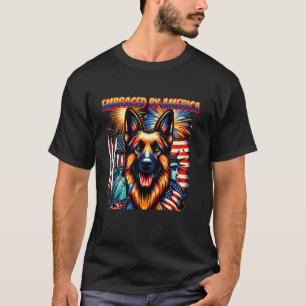 Lustiger Deutscher Schäferhund Hund cool vintage F T-Shirt