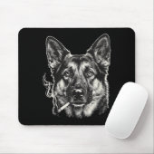 Lustiger Deutscher Schäferhund-Meme, der Zigarette Mousepad (Mit Mouse)