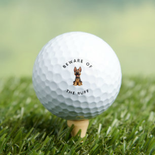Lustiger Deutscher Schäferhund "Vorsicht vor dem K Golfball