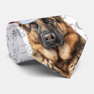 Lustiger Deutscher Schäferhund-Wuff Weihnachten Hu Krawatte