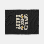 Lustiger Deviled Egg Daddy Thanksgiving Dinner Hum Fleecedecke (Vorderseite (Horizontal))