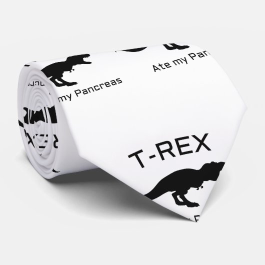 Lustiger Diabetes T-rex aß mein Pankreas Krawatte (Gerollt)