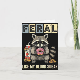 Lustiger Diabetes-Waschbär-Humor Typ Eins Insulin- Karte