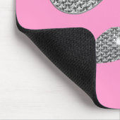 Lustiger Diamant-Schnurrbart mit Brille Mousepad (Ecke)