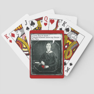Lustiger Dichter Emily Dickinson Valentinstag Spielkarten
