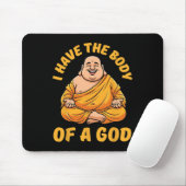 Lustiger dicker Buddha Yoga Meditation Pun Geschen Mousepad (Mit Mouse)