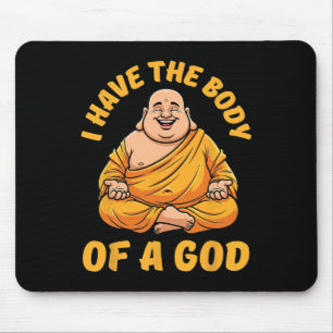 Lustiger dicker Buddha Yoga Meditation Pun Geschen Mousepad
