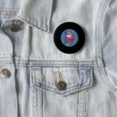 Lustiger dicker Weihnachtsmann an der Wand für Kle Button (Beispiel)