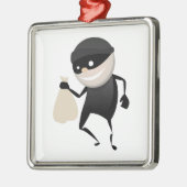Lustiger Dieb Silbernes Ornament (Links)