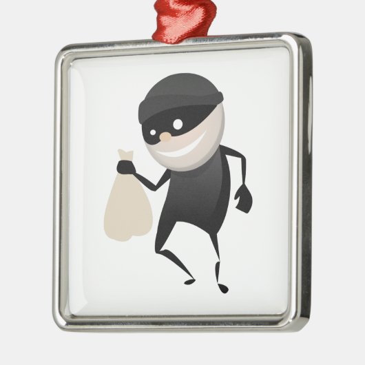 Lustiger Dieb Silbernes Ornament (Links)