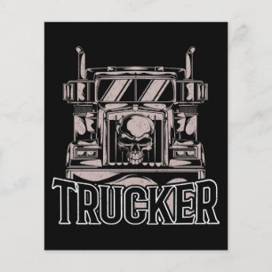 Lustiger Diesel-LKW-Fahrer Big Rig Sattelzug Flyer