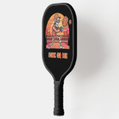 Lustiger Dink oder stirb Pickleball Skelett Retro  Schläger (Links)