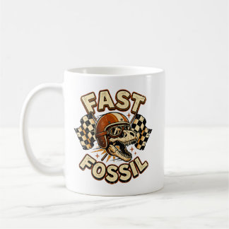 Lustiger Dino-Schädel beim Rennen Kaffeetasse