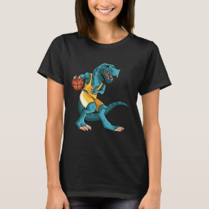 Lustiger Dino spielt Sketll T-Rex Liebhaber Spiele T-Shirt