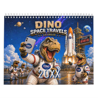 Lustiger Dinosaurier-Astronaut-Wandkalender Kalender