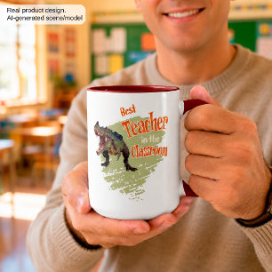 Lustiger Dinosaurier Bester Lehrer im Klassenzimme Tasse