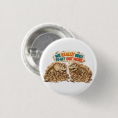 Lustiger Dinosaurier-Fossil-Humor Button (Vorne & Hinten)