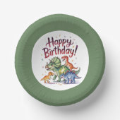 Lustiger Dinosaurier-Geburtstag Pappteller (Vorderseite)
