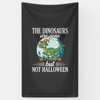 Lustiger Dinosaurier Halloween Hexe Grafik Banner