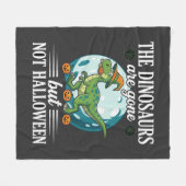Lustiger Dinosaurier Halloween Hexe Grafik Fleecedecke (Vorderseite (Horizontal))