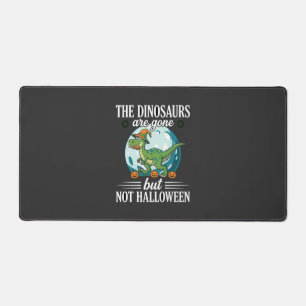 Lustiger Dinosaurier Halloween Hexe Grafik Schreibtischunterlage
