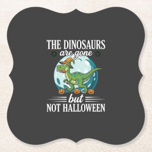 Lustiger Dinosaurier Halloween Hexe Grafik Untersetzer