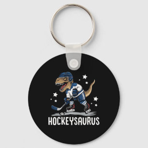 Lustiger Dinosaurier-Hockey-Hockeysaurus Kinder Ho Schlüsselanhänger