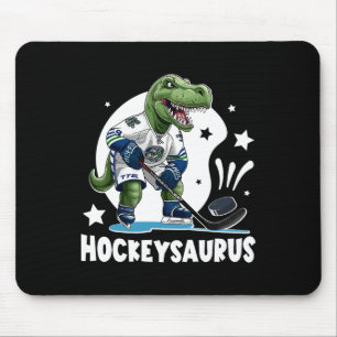 Lustiger Dinosaurier-Hockey-Kinder-Hockey-Junge Ho Mousepad