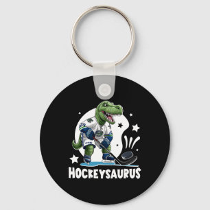 Lustiger Dinosaurier-Hockey-Kinder-Hockey-Junge Ho Schlüsselanhänger