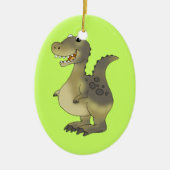 Lustiger Dinosaurier Keramik Ornament (Vorne)