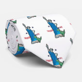 Lustiger Dinosaurier - Kinder T-Rex Krawatte (Gerollt)