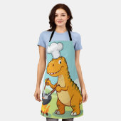 Lustiger Dinosaurier-Koch Schürze (Getragen)