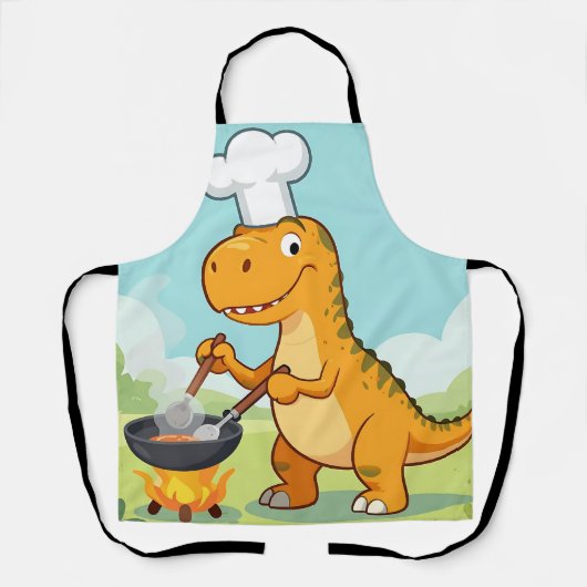 Lustiger Dinosaurier-Koch Schürze (Vorderseite)