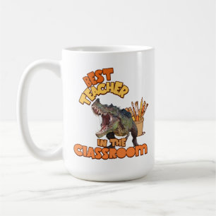 Lustiger Dinosaurier Kunstlehrer Kreativer Klassen Kaffeetasse