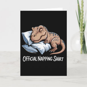 Lustiger Dinosaurier Schlafender Dinosaurierliebha Karte