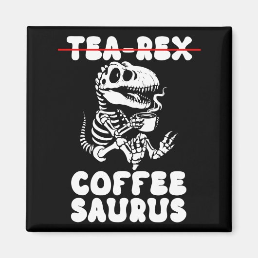 Lustiger Dinosaurier-Skelett-Kostüm Goth Tea-Rex Magnet (Vorne)