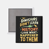 Lustiger Dinosaurier Sozialkunde Lehrer Schüler Ki Magnet (Vorderseite/Rückseite)