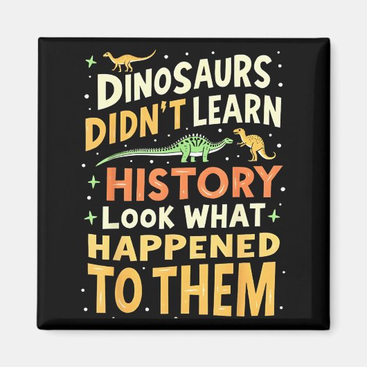 Lustiger Dinosaurier Sozialkunde Lehrer Schüler Ki Magnet (Vorne)