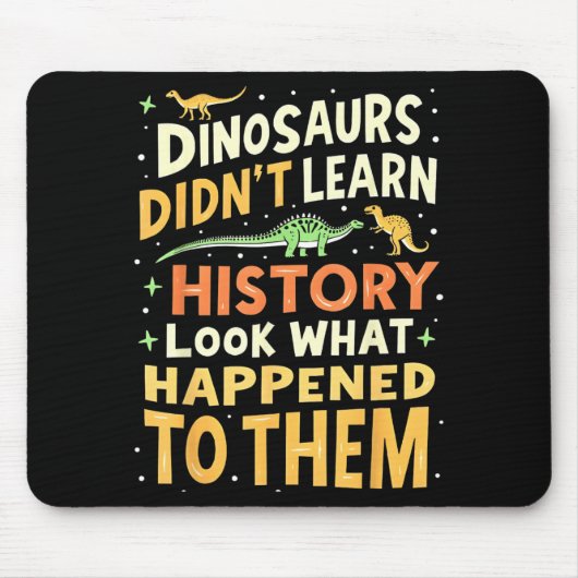 Lustiger Dinosaurier Sozialkunde Lehrer Schüler Ki Mousepad (Vorne)