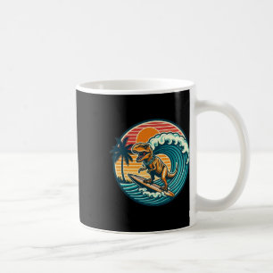 Lustiger Dinosaurier-Surfboard-Strand-Sommer-Surfe Kaffeetasse